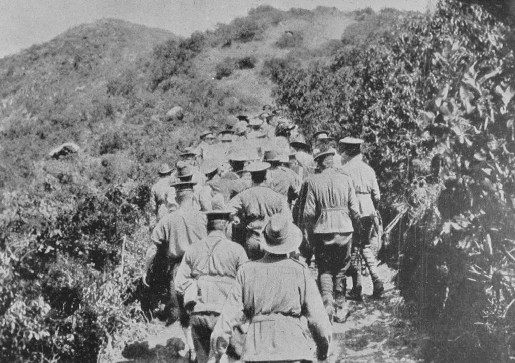 Australians And New Zealanders Dragging A Gun Up The Cliffs Of Gaba Tepe