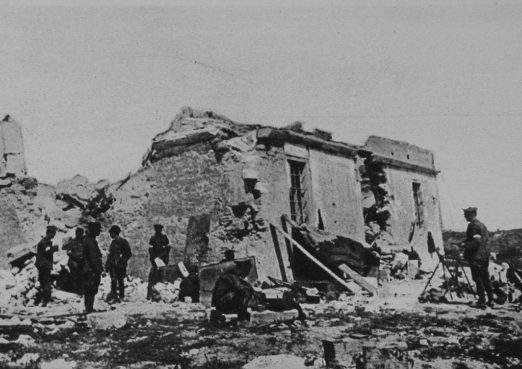 Allied Troops At The Wrecked Lighthouse On Cape Helles