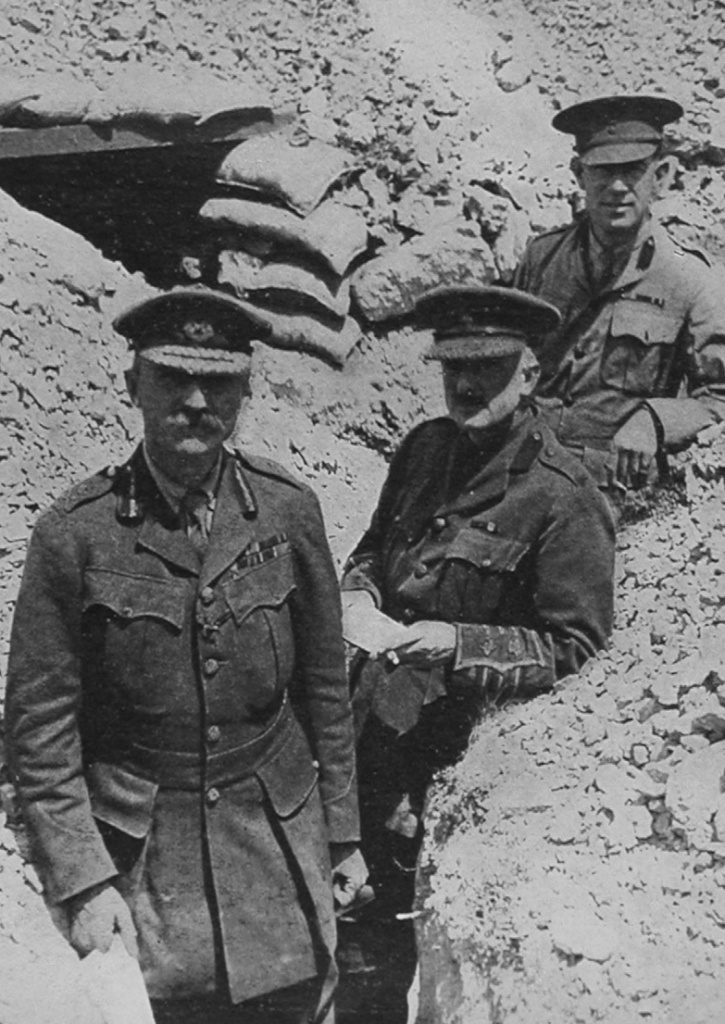 General A Hunter-Weston And Two Staff Officers In A Trench Leading To A Dug Out