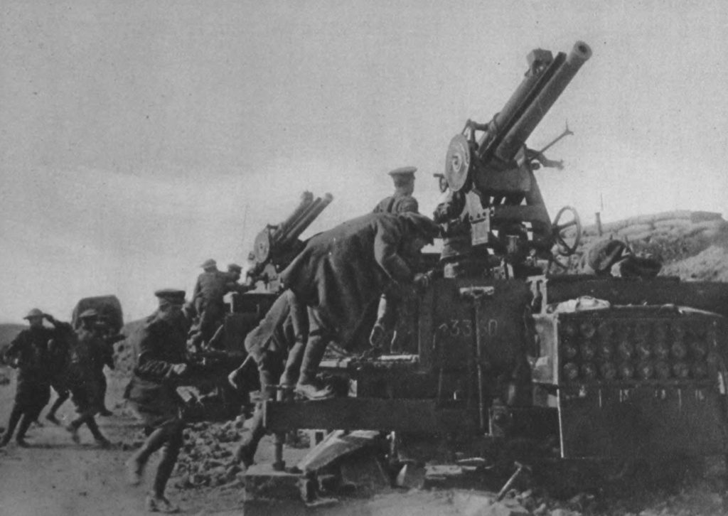 A Canadian Anti Aircraft Gun In Action