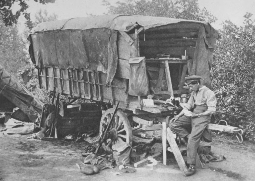 A Canadian Soldier At A Field Post Office