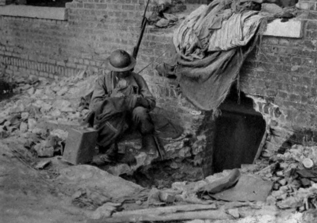 A Canadian Soldier In Lens Occupying A Brief Lull In The Fighting With Private Tailoring