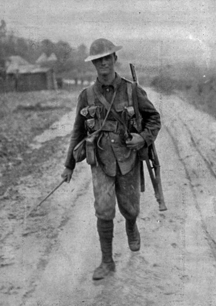 A Canadian Soldier Returning From The Trenches