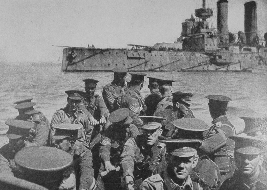 Men Of The Australian Artillery Being Landed At Gallipoli