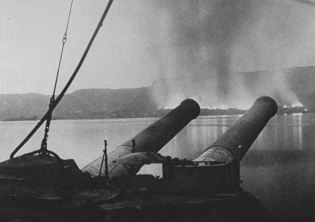 The Last Of Flaming Anzac Town As Seen From The Deck Of HMS Cornwallis