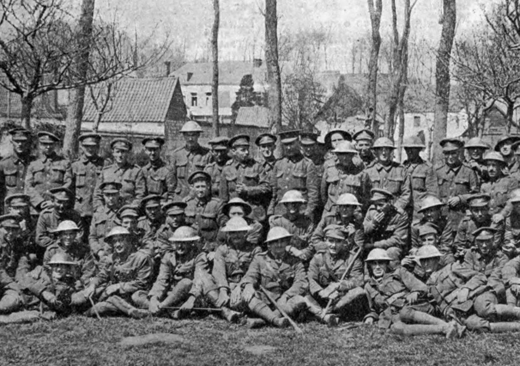 A Group Of Newfoundland Officers From Gallipoli Serving In France 1916