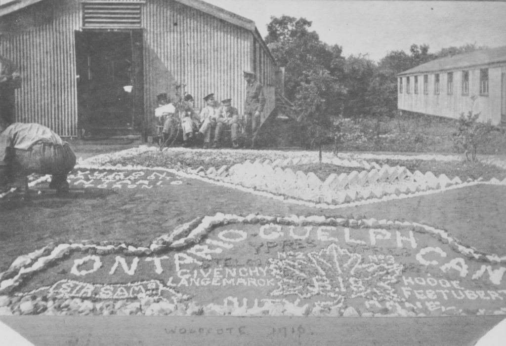 Canadian Wounded Soldiers At Woodcote Park Camp Epsom Ontario Guelph Battalion