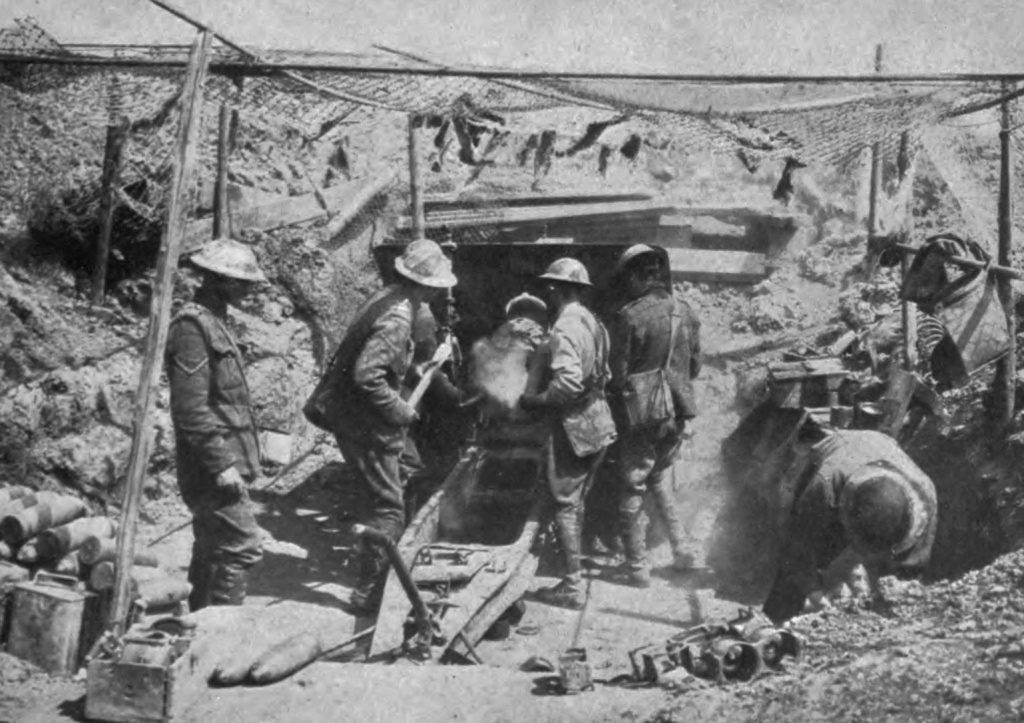 Canadians Firing A Captured German Gun At Vimy Ridge