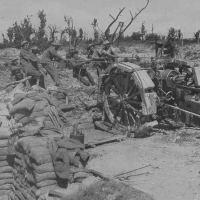 Canadians Hauling A Gun Into Position On The Western Front