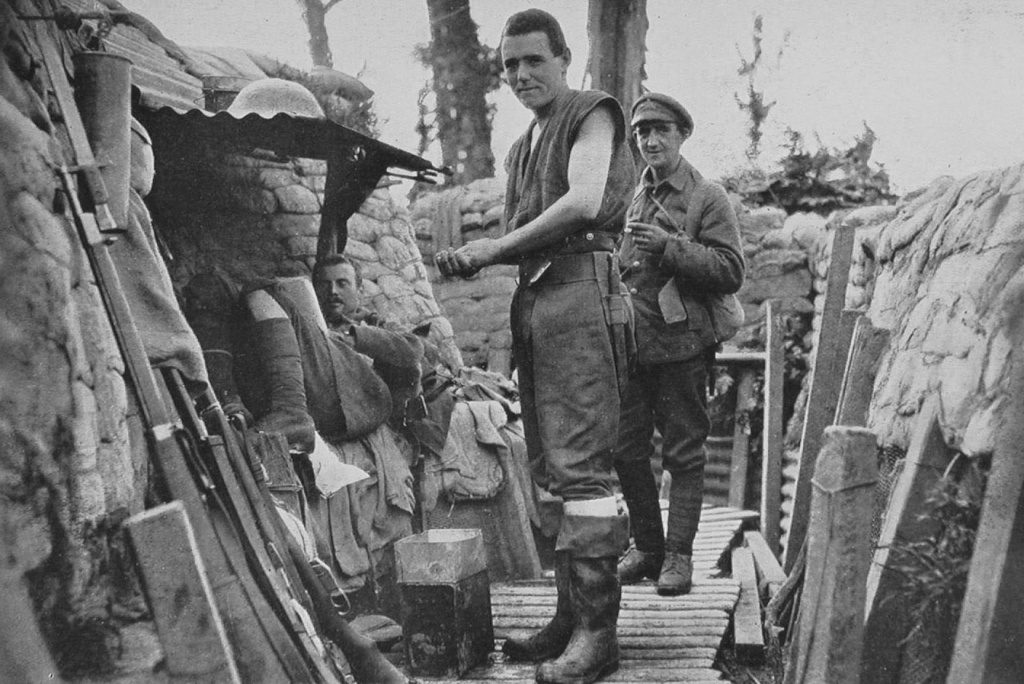 French Canadians In The Trenches During Hot Days On The Somme